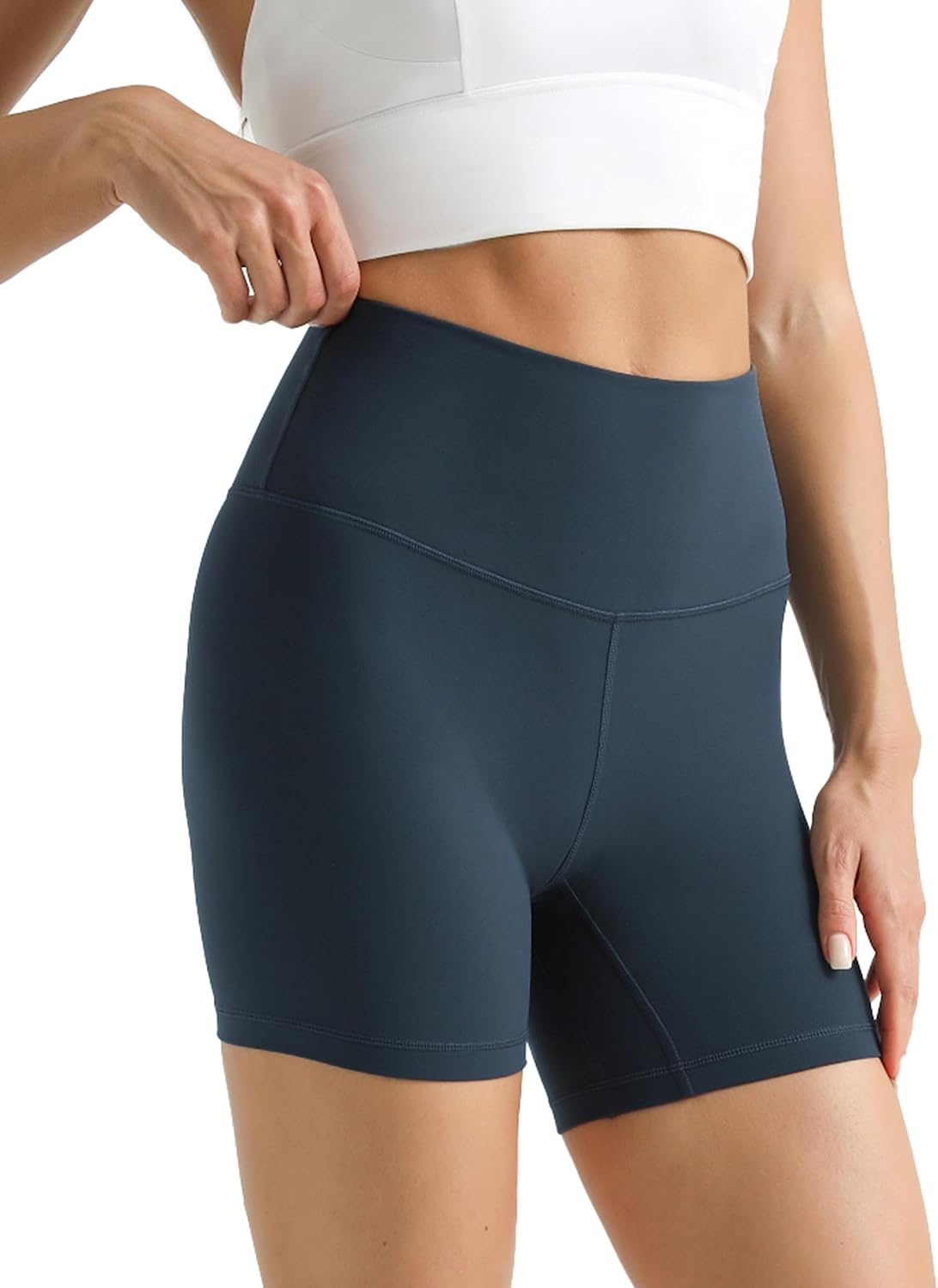 Colorfulkoala Women’s High-Waist Yoga Shorts 6"