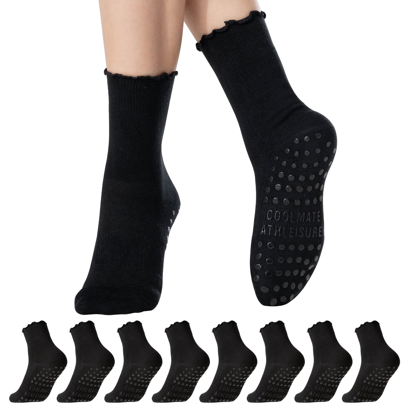 CoolMate Women’s Non-Slip Pilates Yoga Socks
