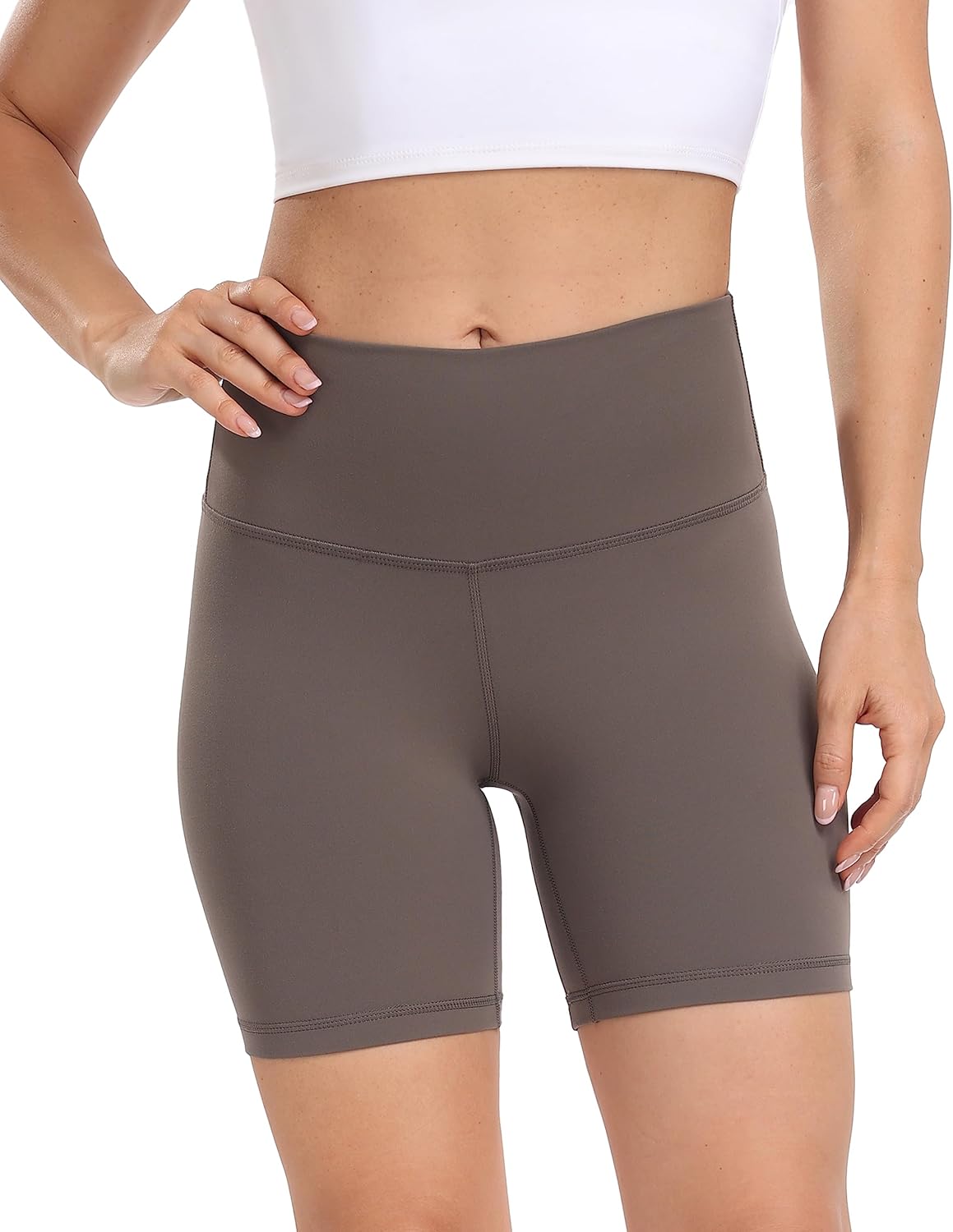 Colorfulkoala Women’s High-Waist Yoga Shorts 6"