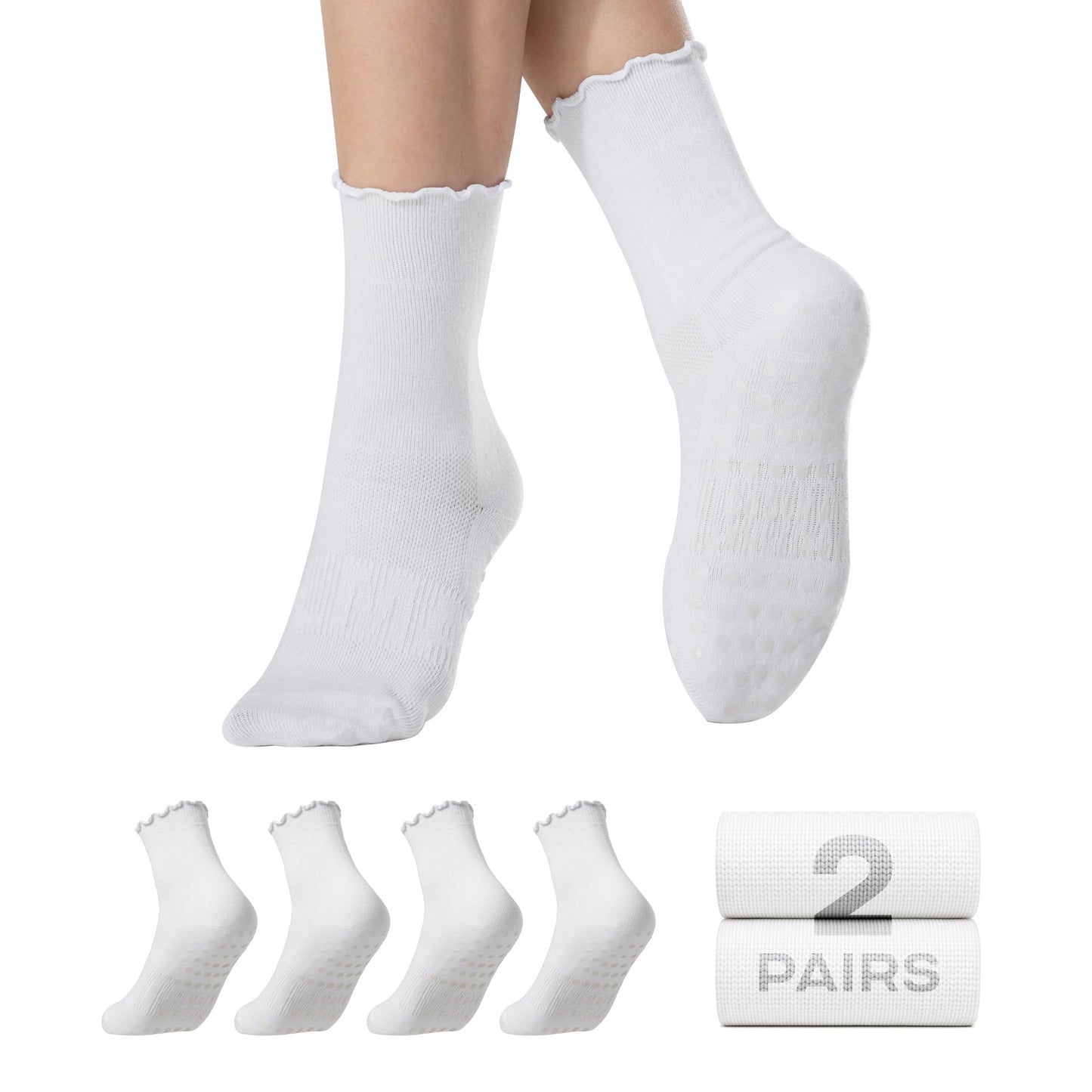 CoolMate Women’s Non-Slip Pilates Yoga Socks