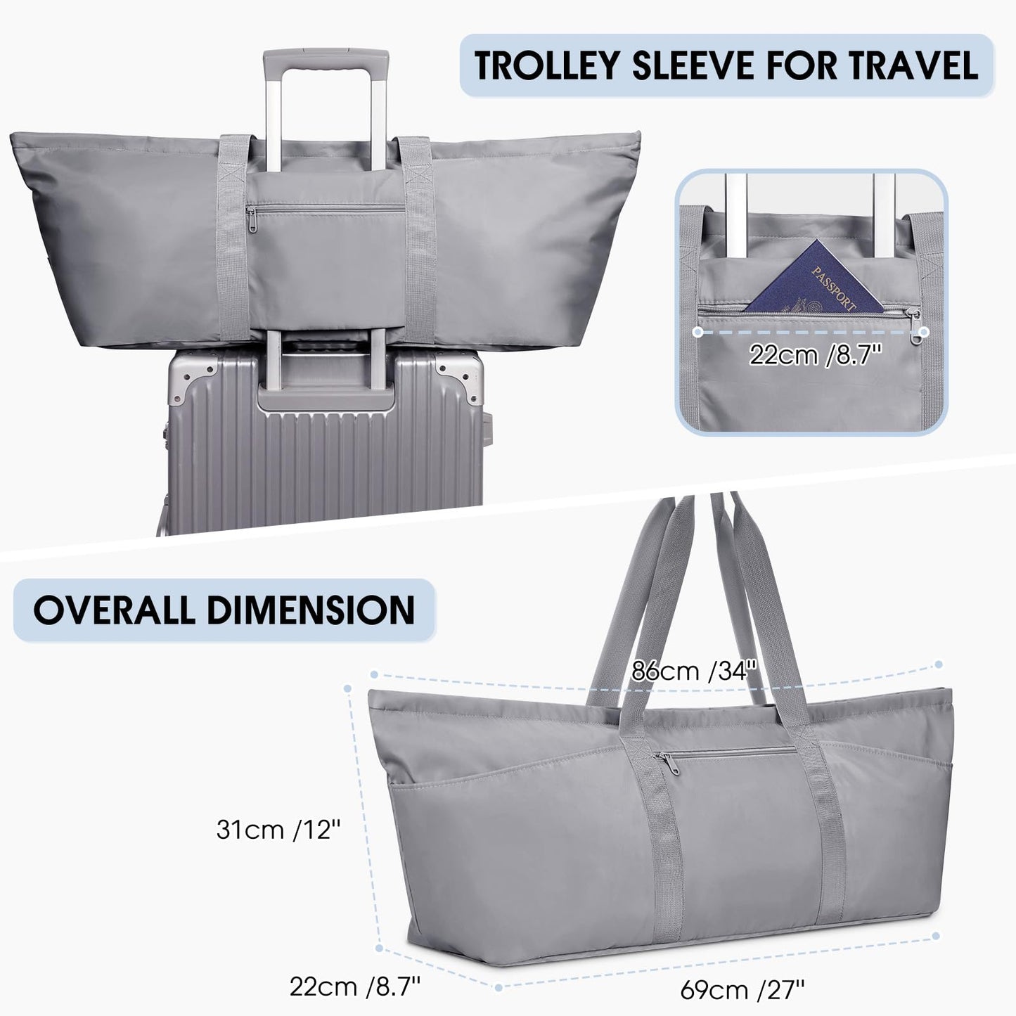 Large Yoga Mat Bag with Shoe & Wet Pocket