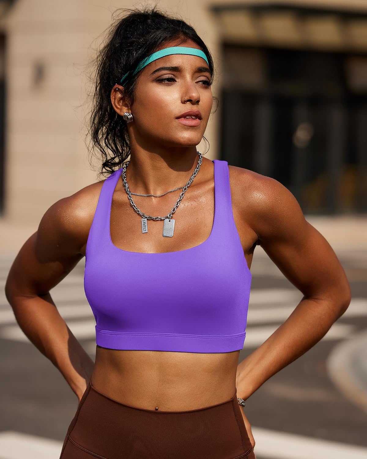 RUNNING GIRL High-Support Racerback Sports Bra