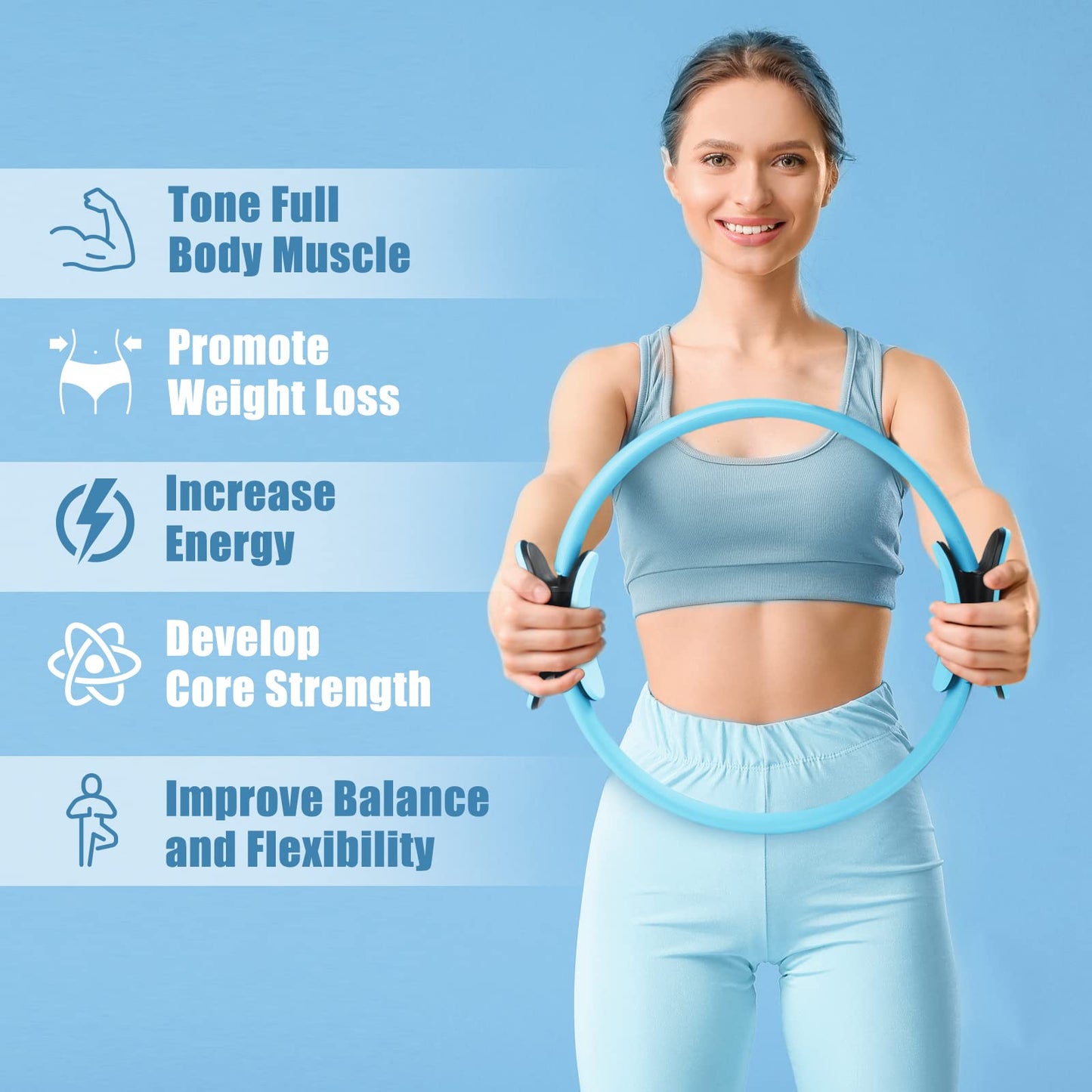 RitFit 14" Pilates Magic Ring with Workout Guide