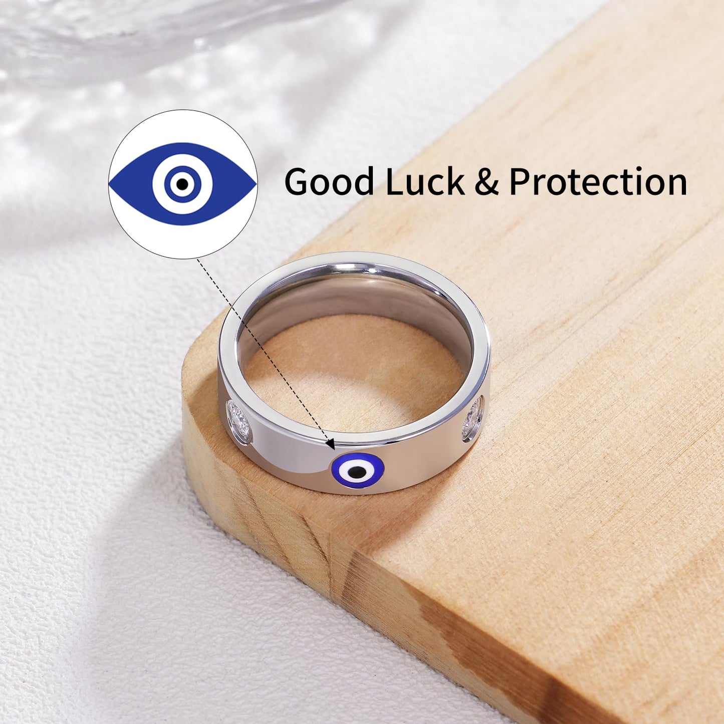 18K Gold Evil Eye Ring