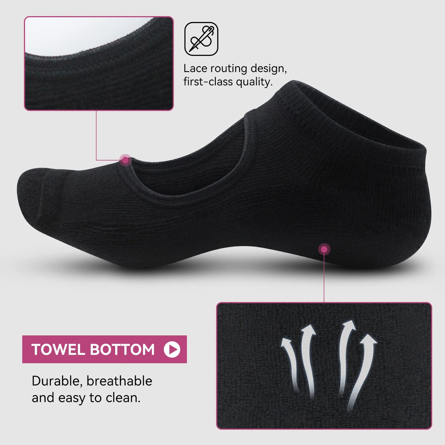 Non-Slip Yoga Socks with Grips for Women