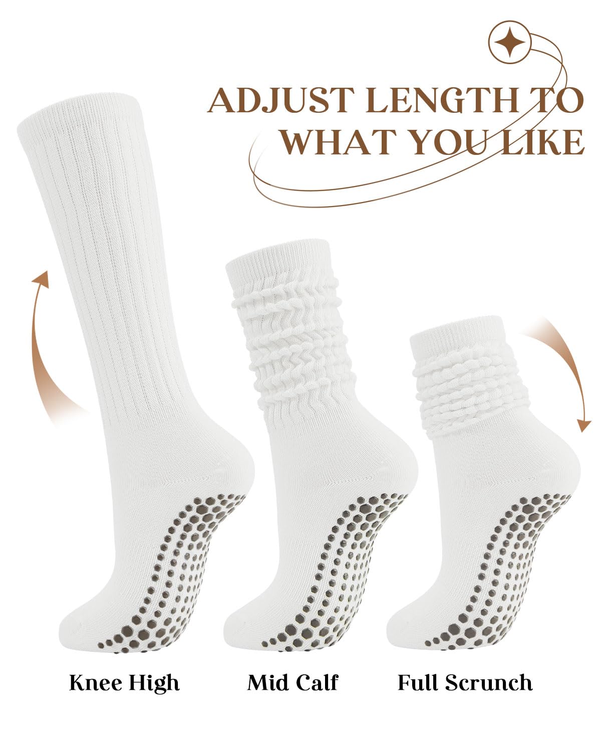 Century Star Non-Slip Yoga Pilates Socks