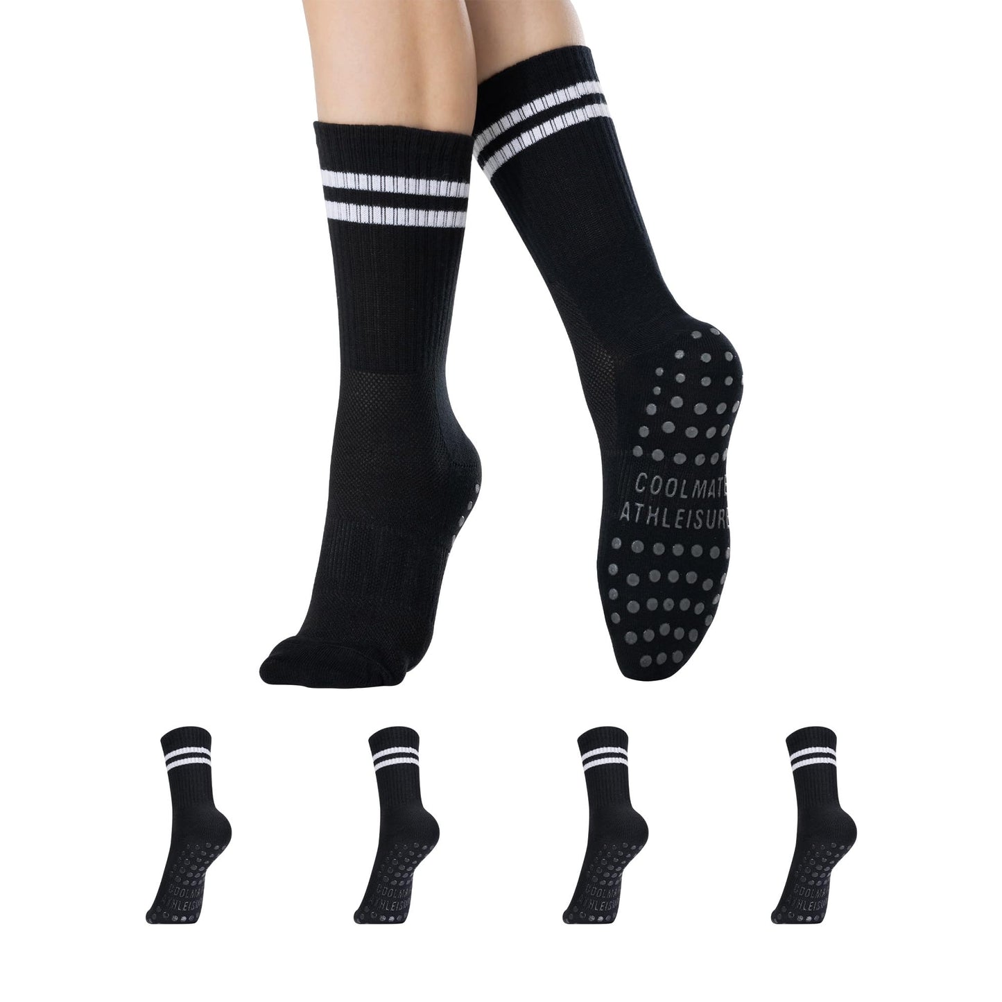 CoolMate Women’s Non-Slip Pilates Yoga Socks