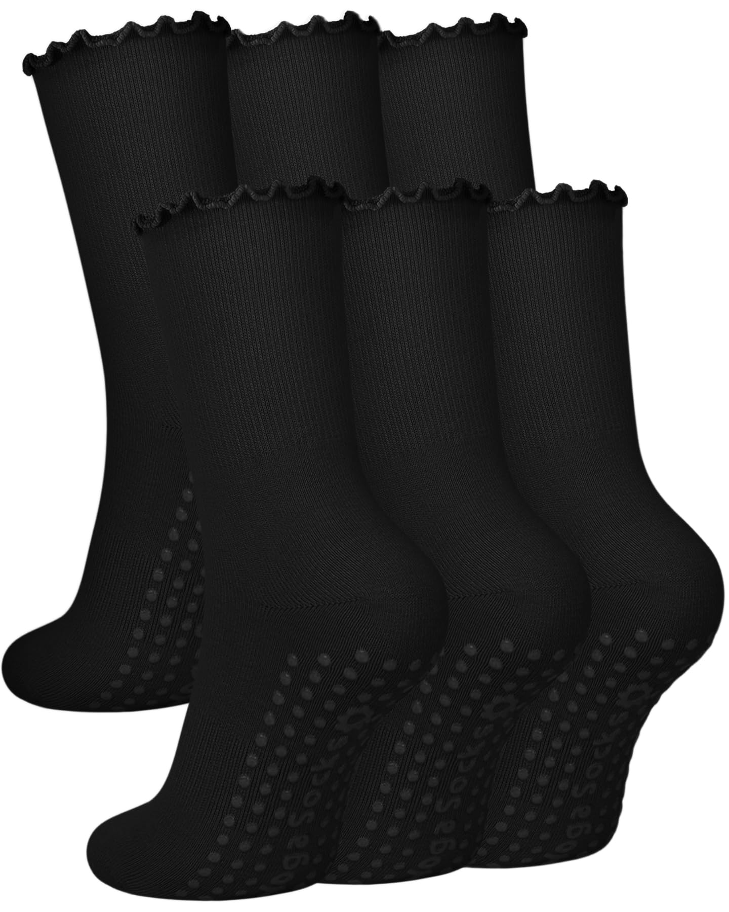 6 Pairs Women’s Non-Slip Pilates & Yoga Socks