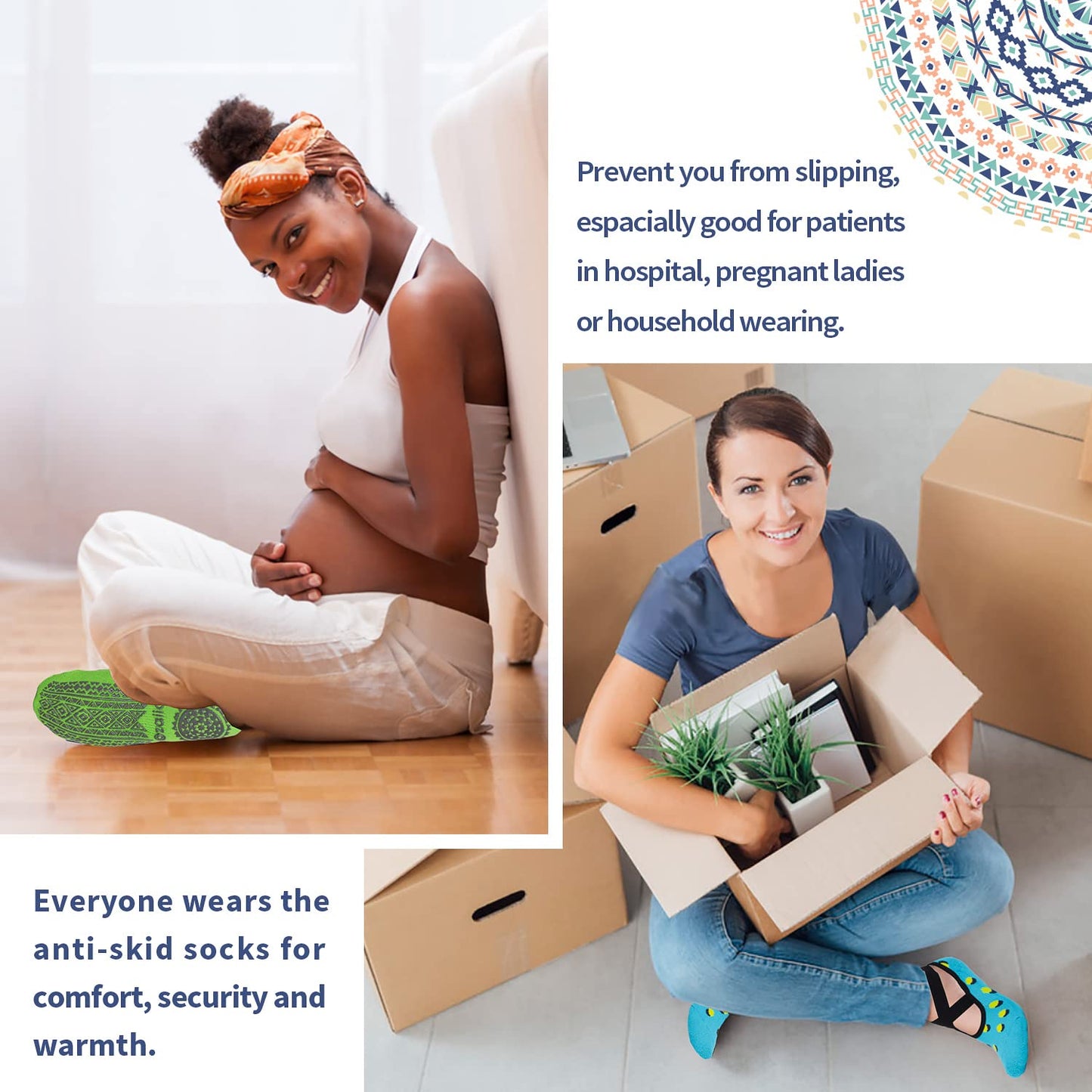Ozaiic Non-Slip Yoga Socks for Women