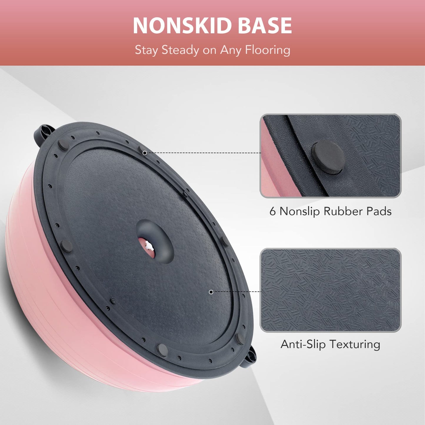 ZELUS Balance Ball Trainer with Resistance Bands