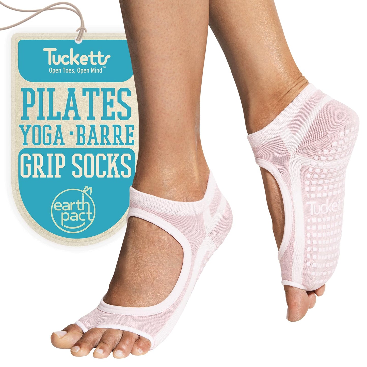 Tucketts Toeless Grip Pilates Socks for Women
