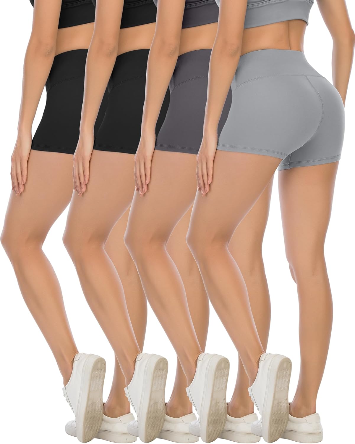 CHRLEISURE Women’s High-Waist Biker Yoga Shorts