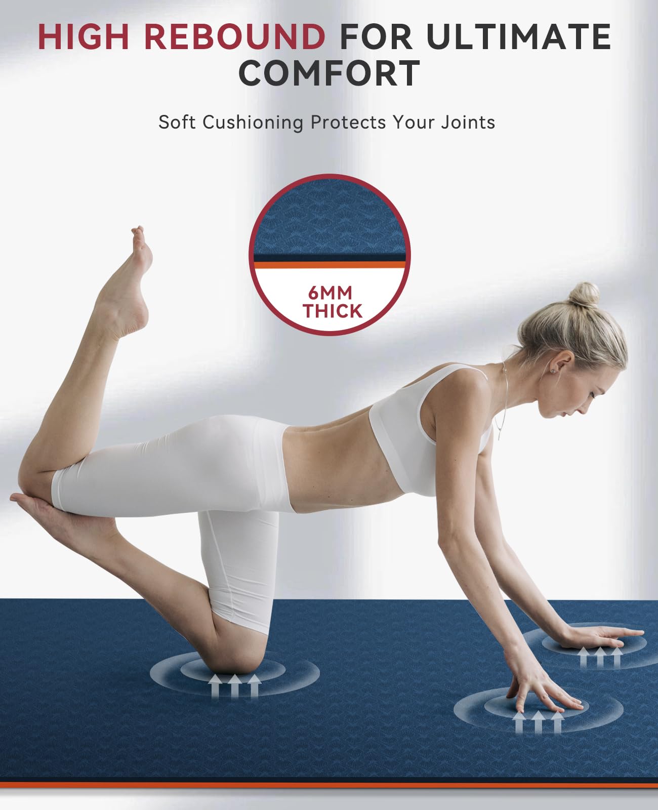 HAPBEAR Large Non-Slip Yoga Mat with Accessories