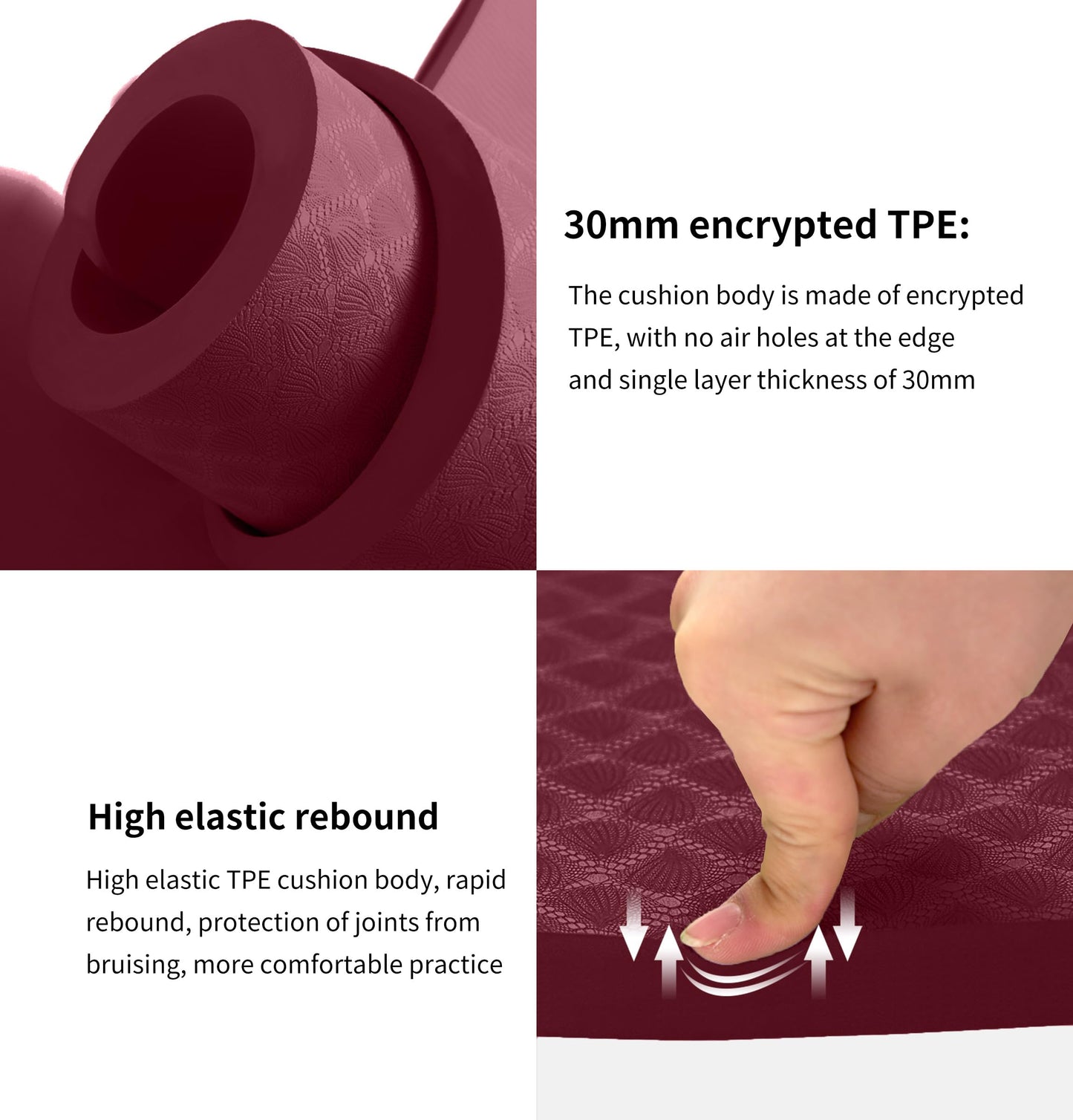 Nuveti Large Thick Yoga & Exercise Mat with Bag