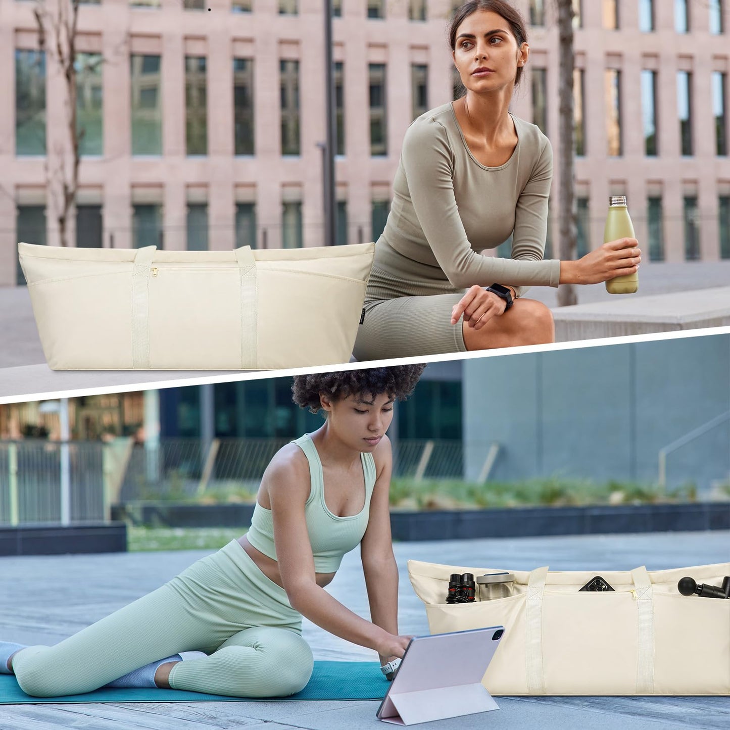 Large Yoga Mat Bag with Shoe & Wet Pocket