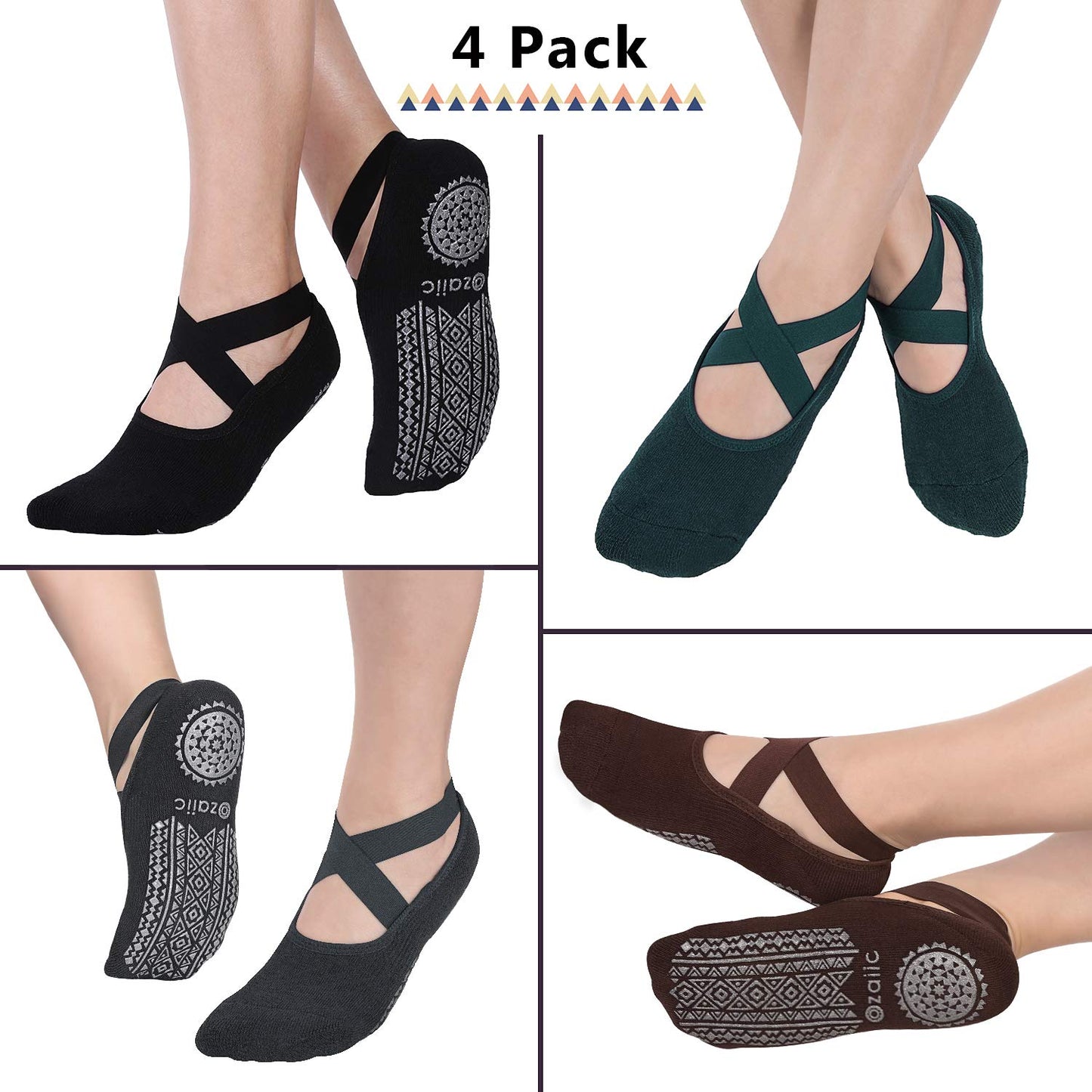 Ozaiic Non-Slip Yoga Socks for Women