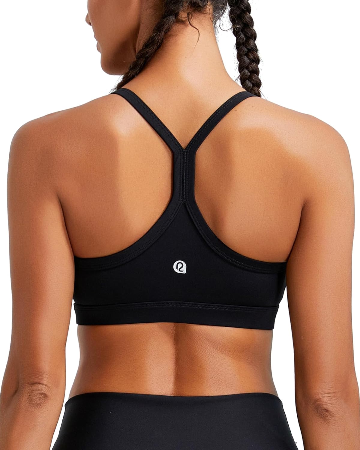 RUNNING GIRL Ruched V-Neck Sports Bra