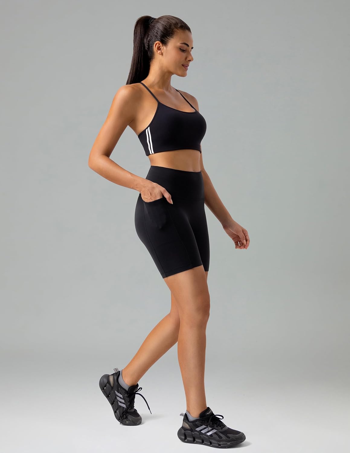 Colorfulkoala High-Waist Biker Shorts