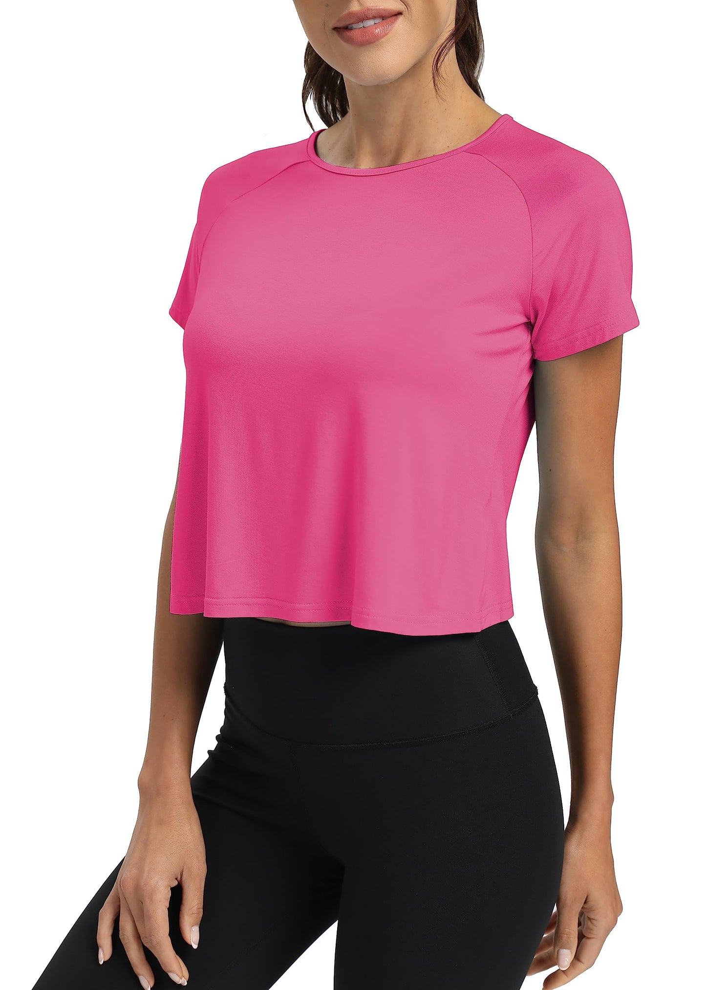 Mippo Women’s Cropped Split Back Workout Top