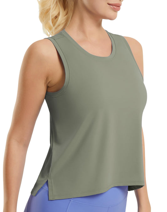 JOYSPELS Ice Silk Crop Tank Top