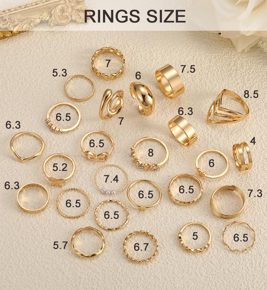 iF YOU 25-Piece Gold Ring Set