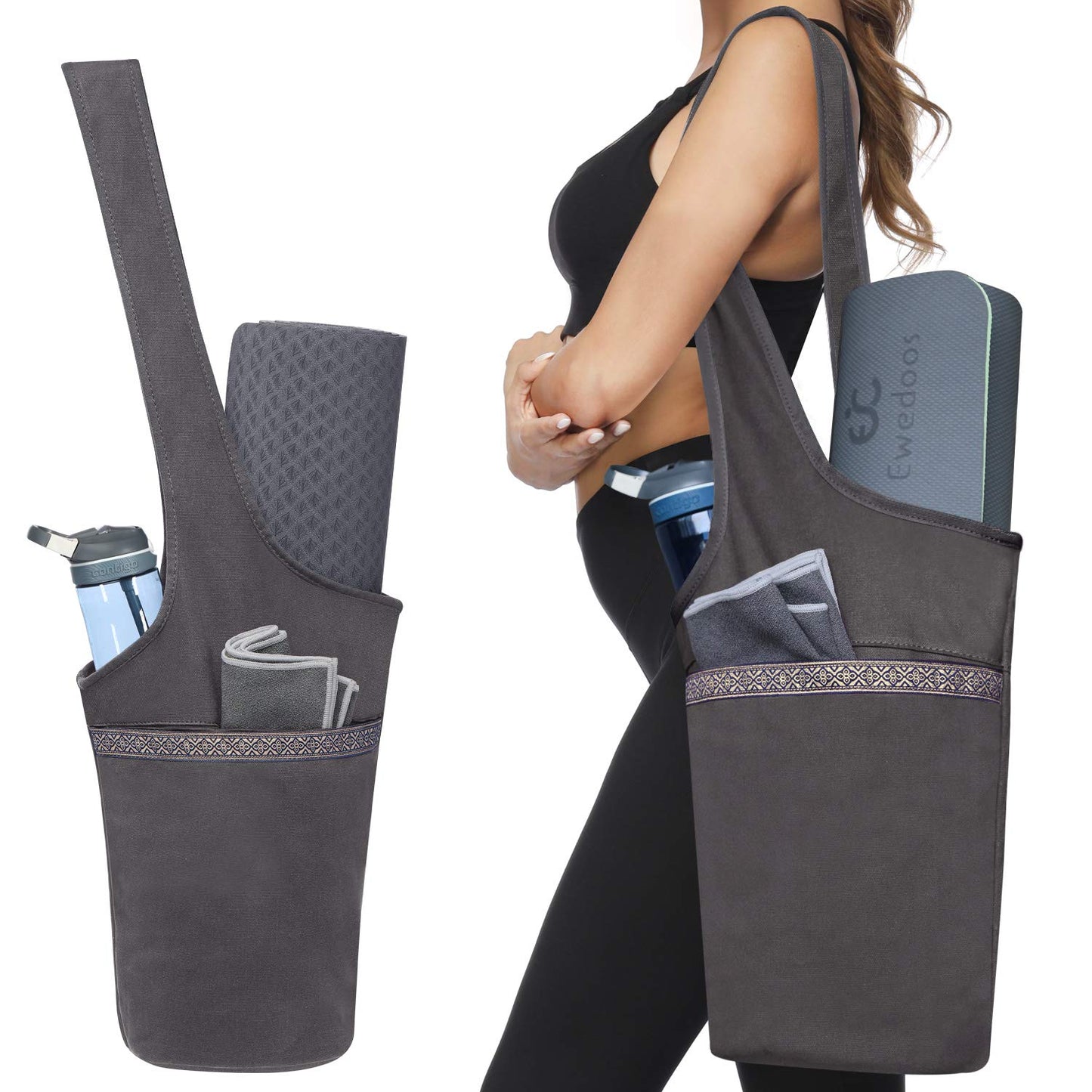 Ewedoos Yoga Mat Bag with Pocket