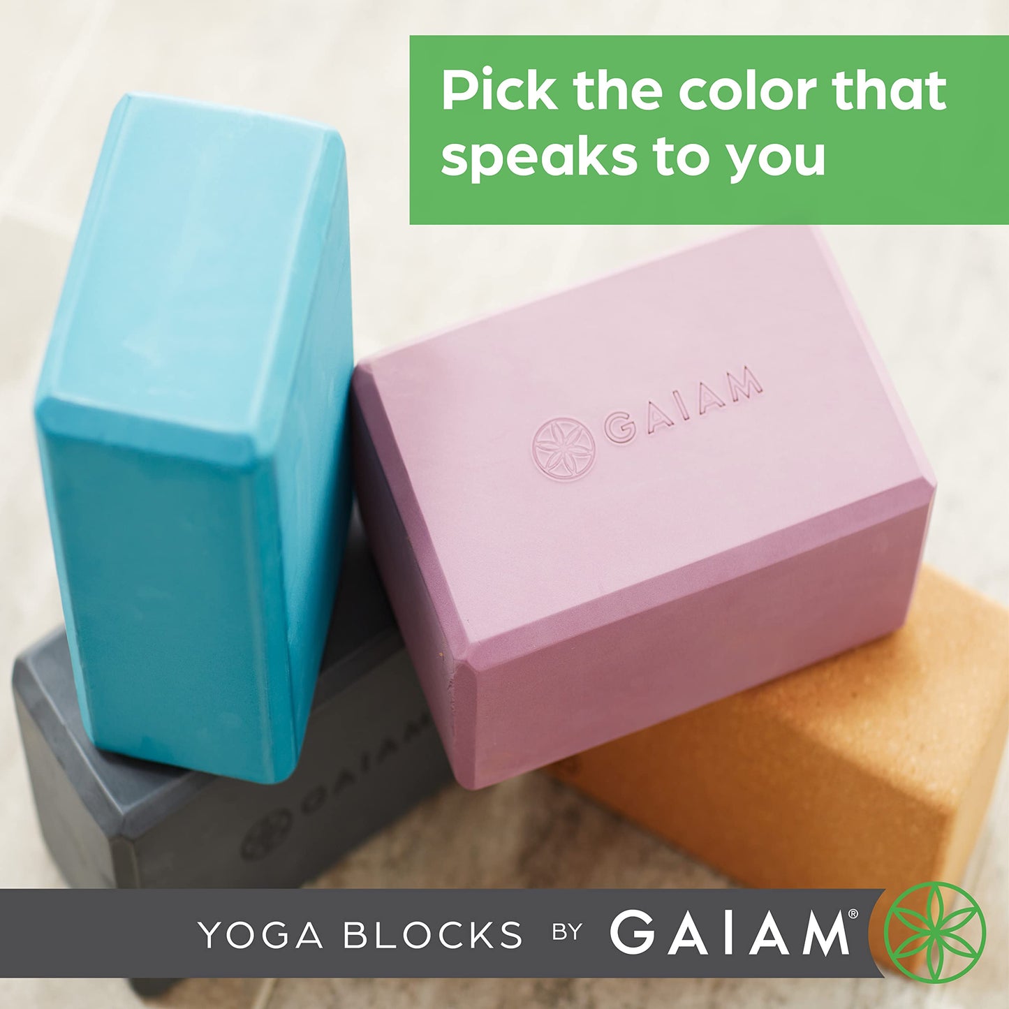 Gaiam Yoga Block – Foam Support for Yoga & Pilates