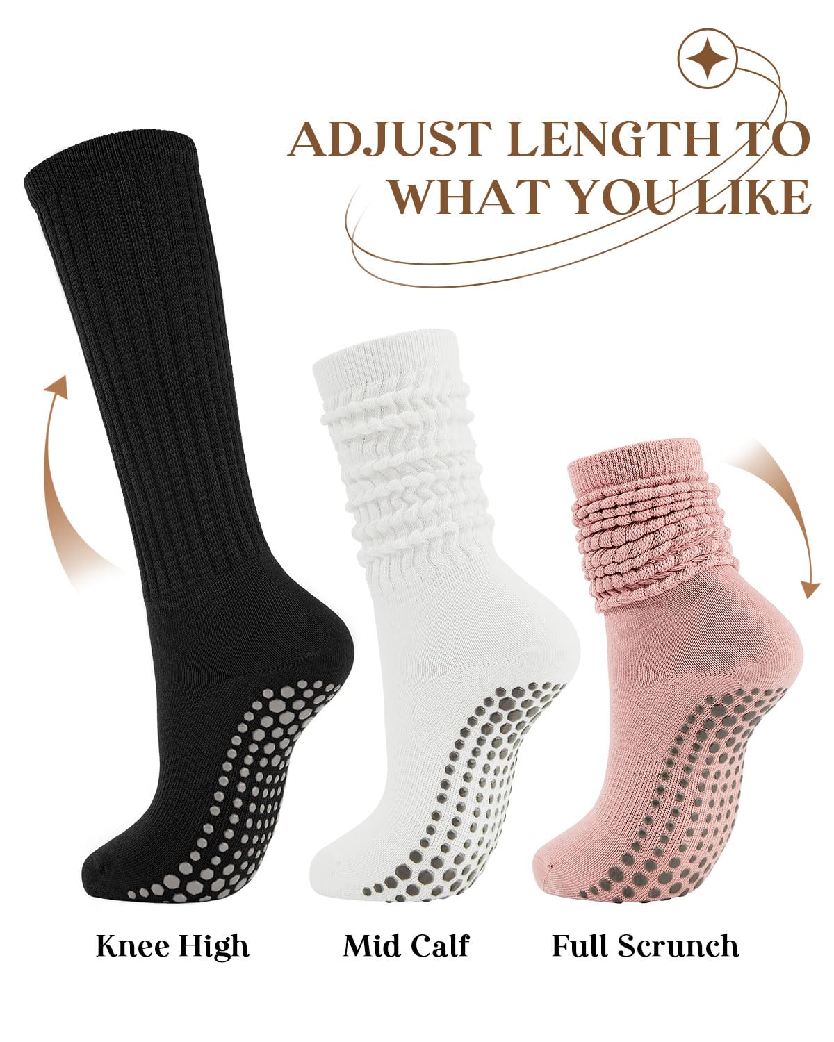 Century Star Non-Slip Yoga Pilates Socks