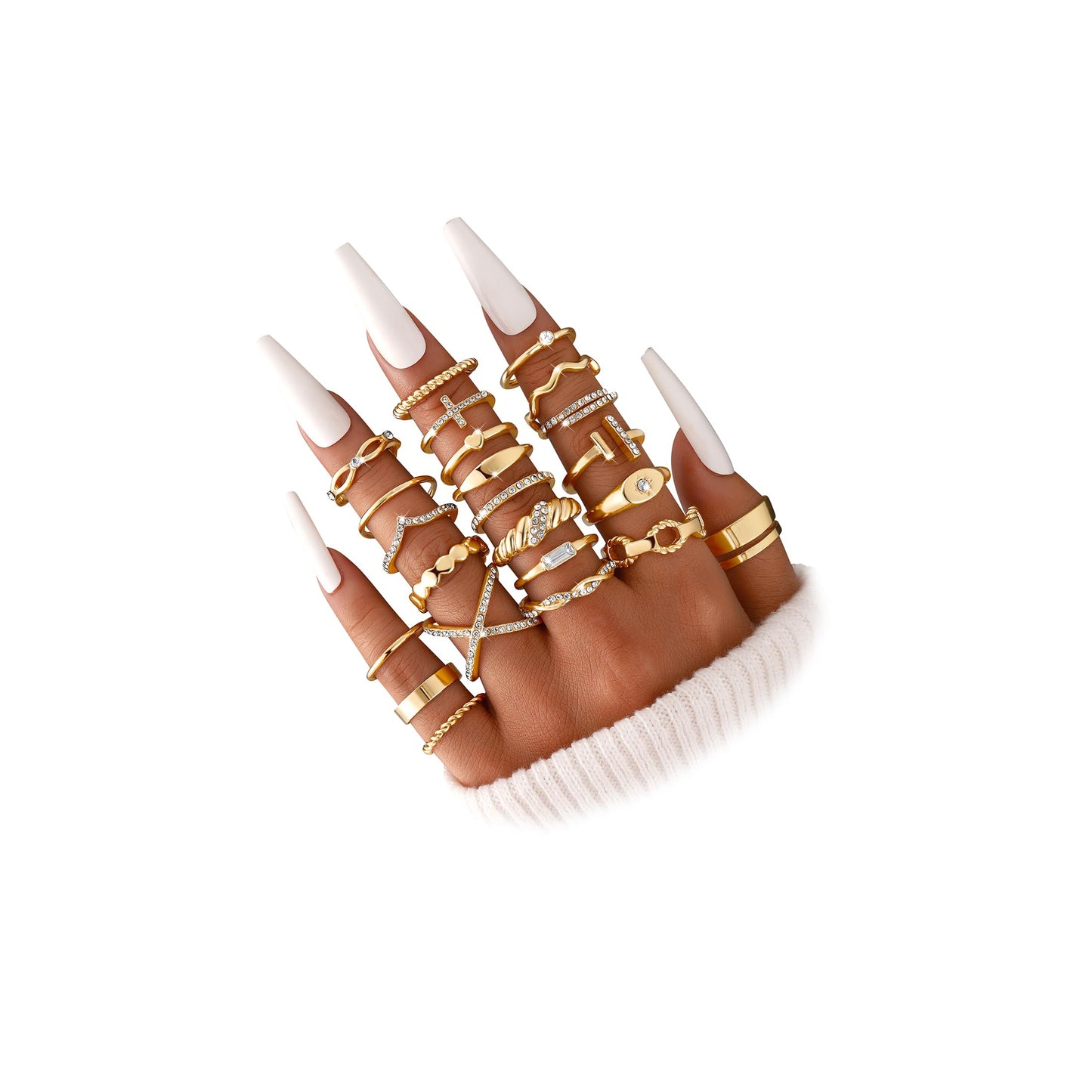 iF YOU 25-Piece Gold Ring Set