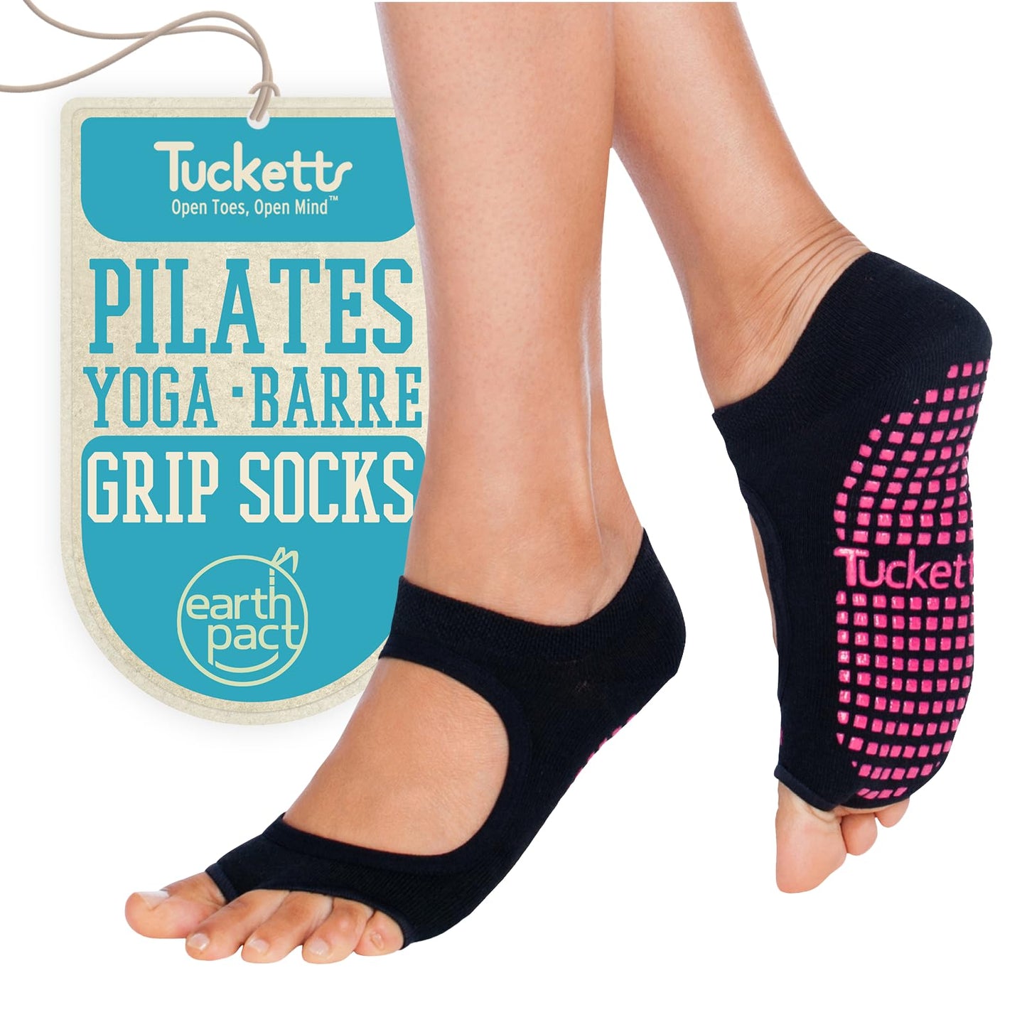 Tucketts Toeless Grip Pilates Socks for Women