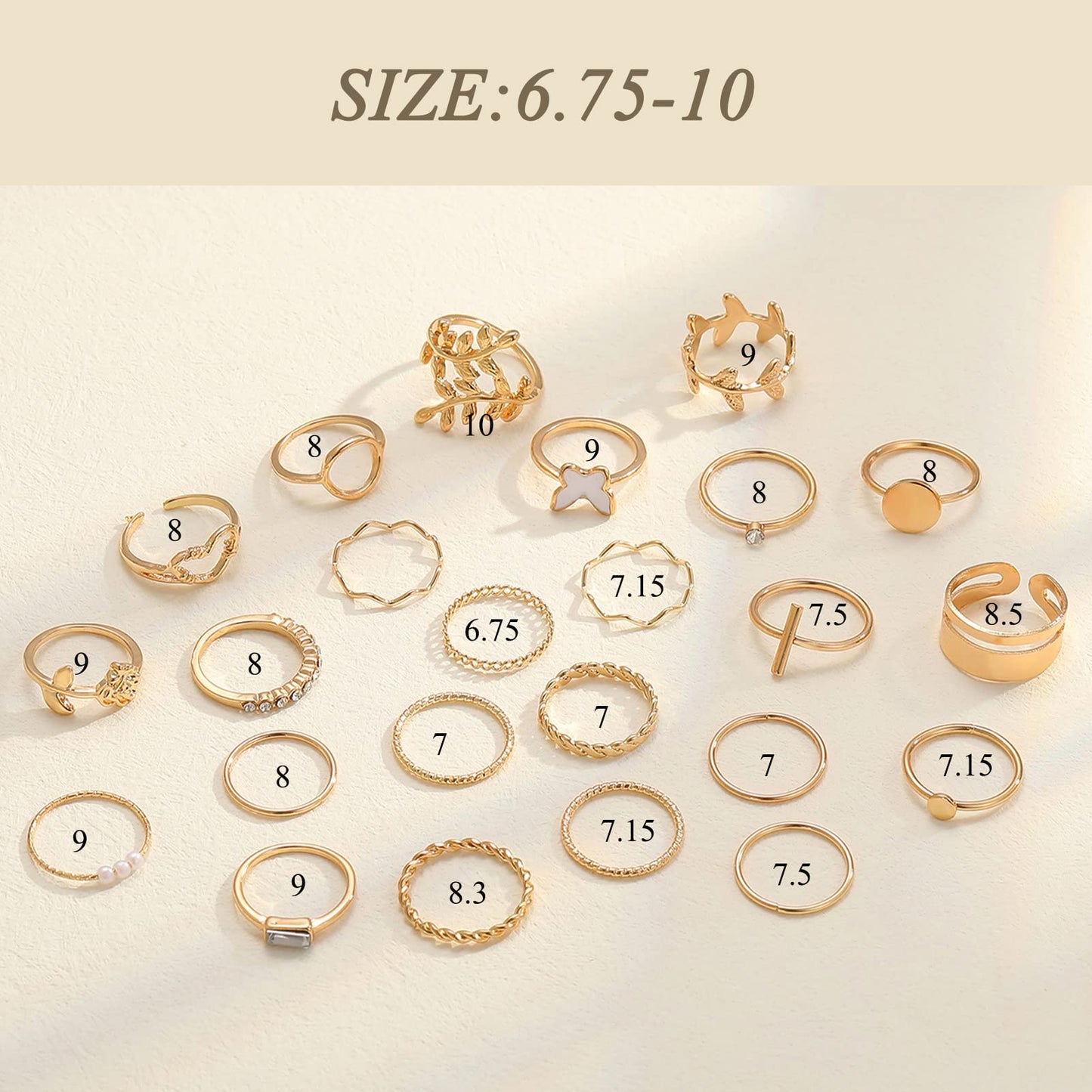 iF YOU 25-Piece Gold Ring Set