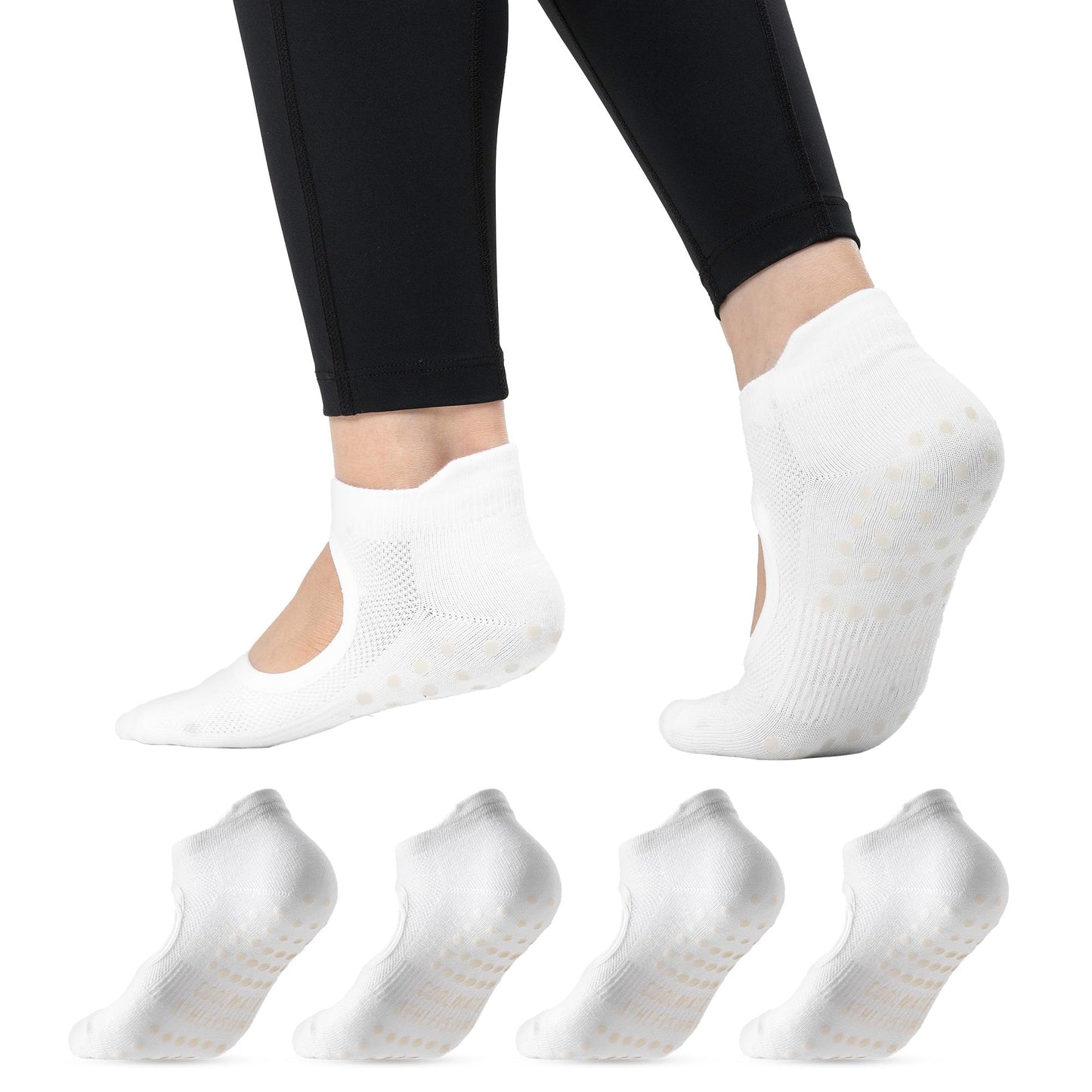CoolMate Women’s Non-Slip Pilates Yoga Socks