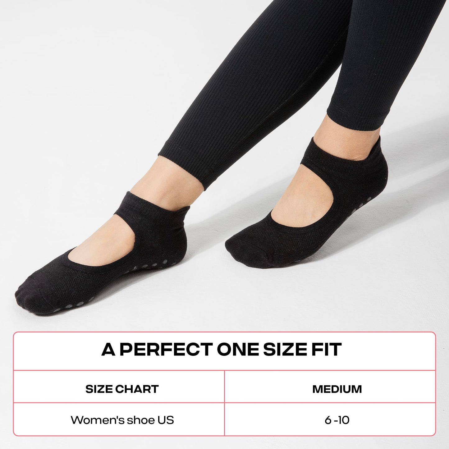 CoolMate Women’s Non-Slip Pilates Yoga Socks