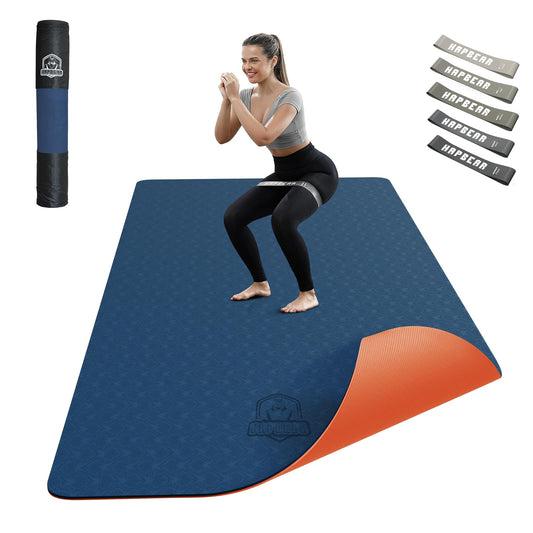 HAPBEAR Large Non-Slip Yoga Mat with Accessories