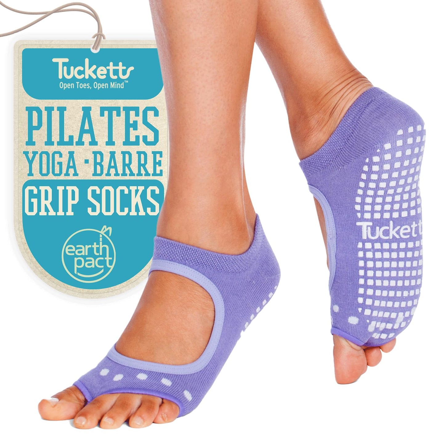 Tucketts Toeless Grip Pilates Socks for Women