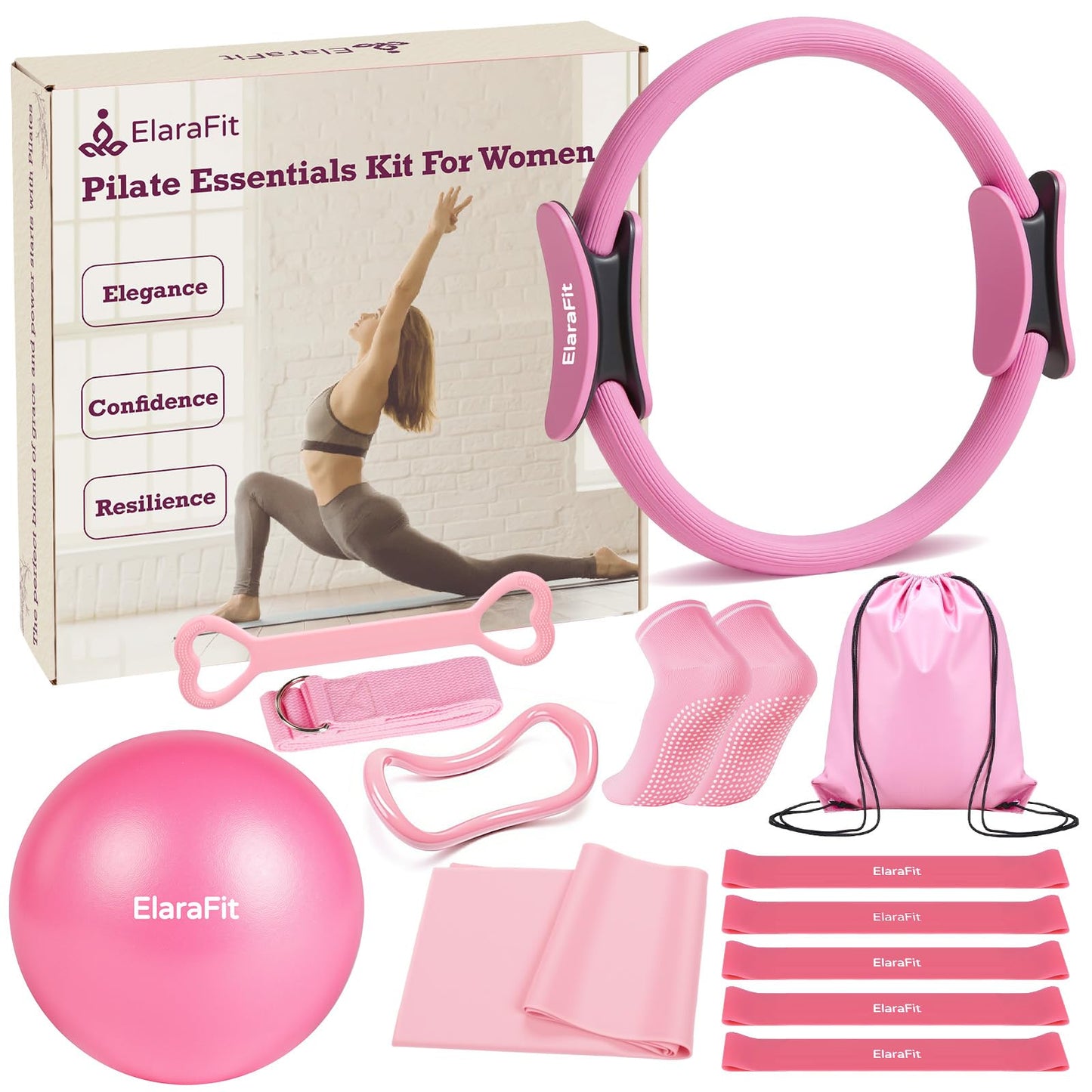 Home Pilates Kit with Rings, Balls & Resistance Bands
