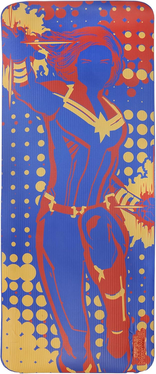 Marvel Captain Marvel 10mm Non-Slip Exercise Mat