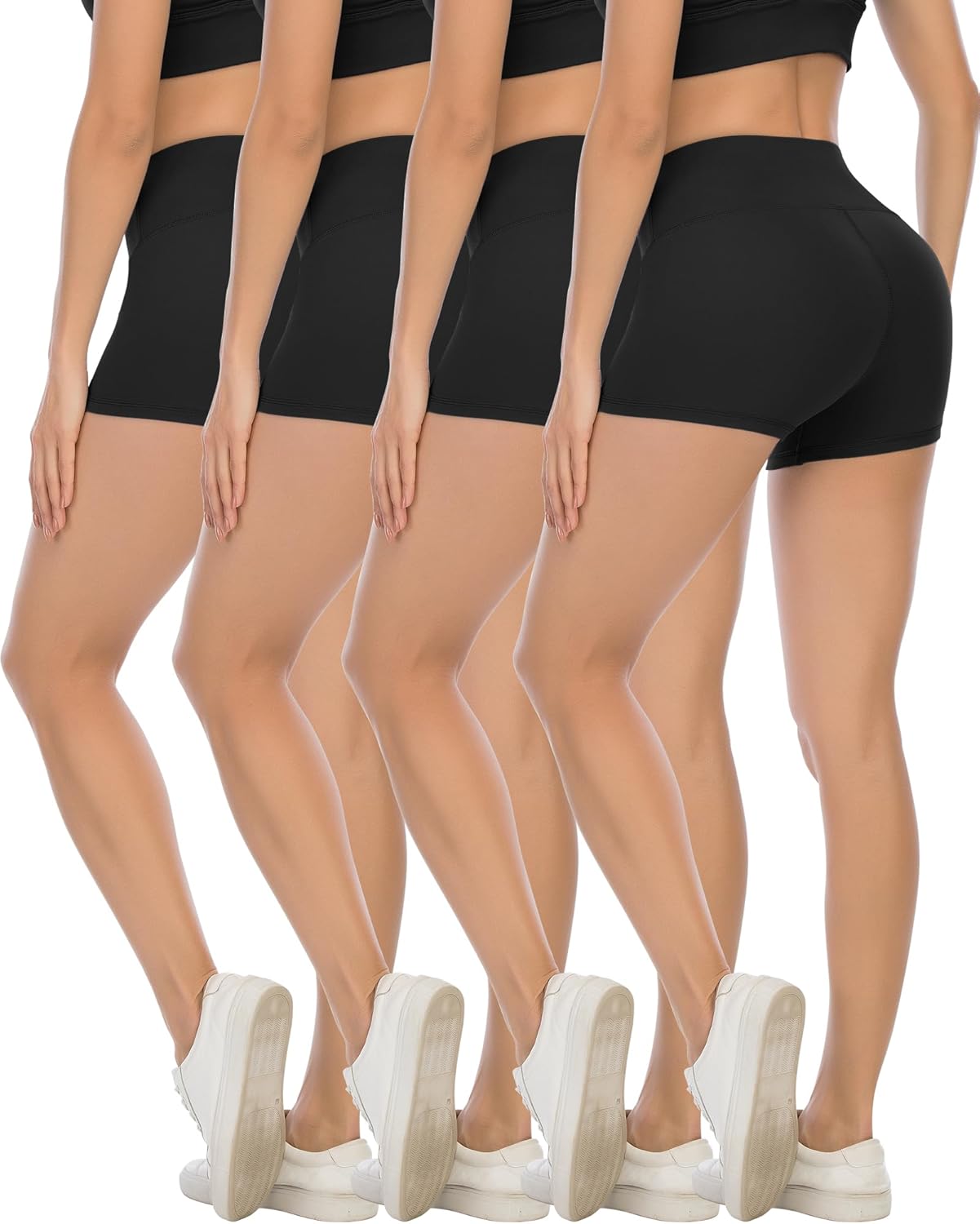 CHRLEISURE Women’s High-Waist Biker Yoga Shorts