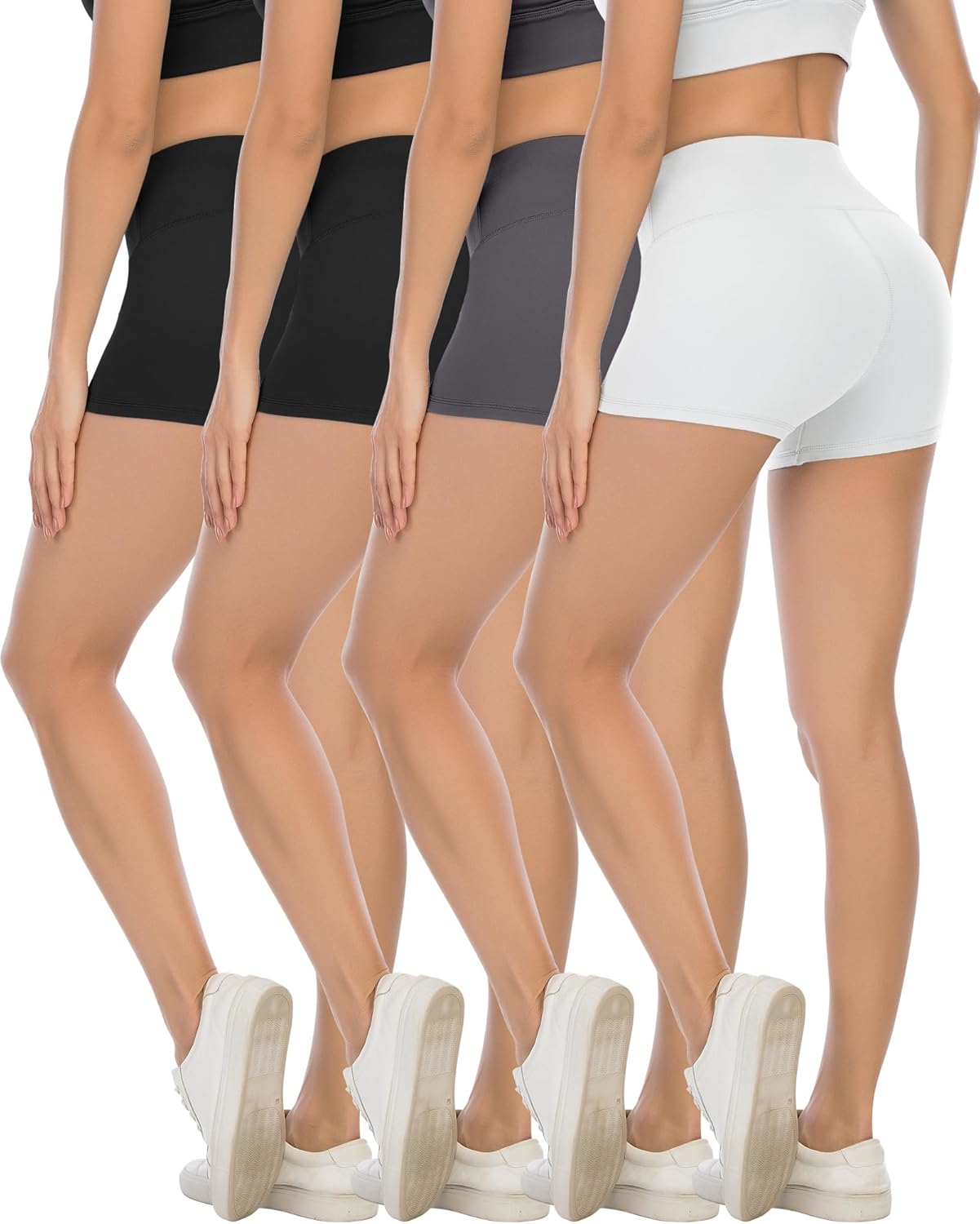 CHRLEISURE Women’s High-Waist Biker Yoga Shorts