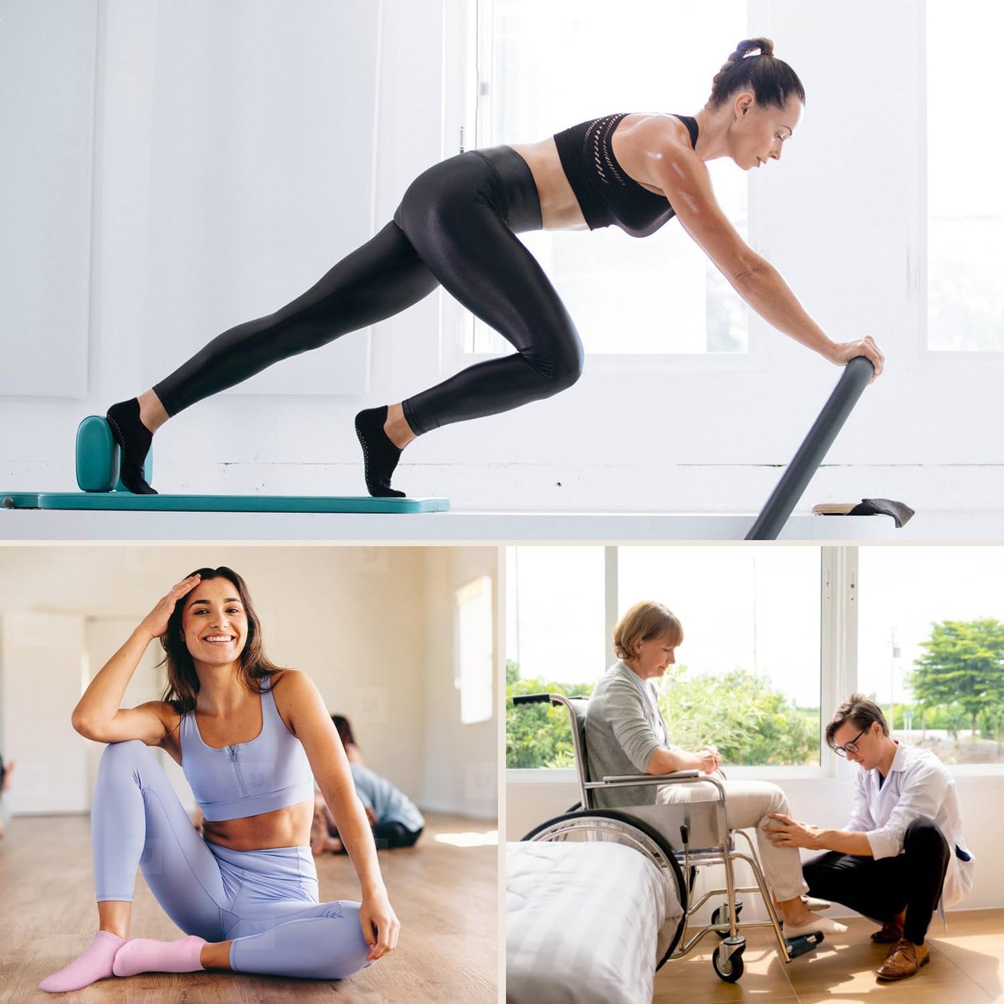 YeuG Non-Slip Pilates Socks for Women (4/6 Pairs)
