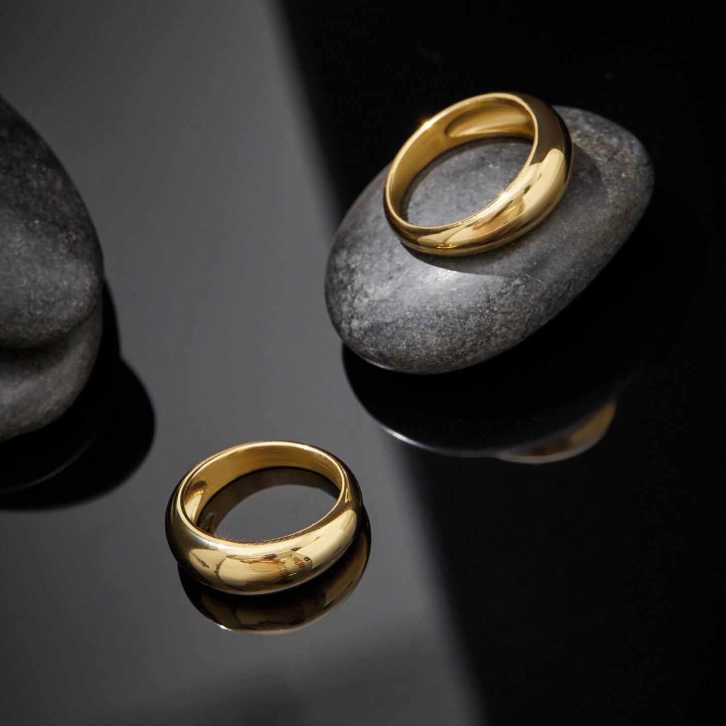 Gold Chunky Adjustable Rings