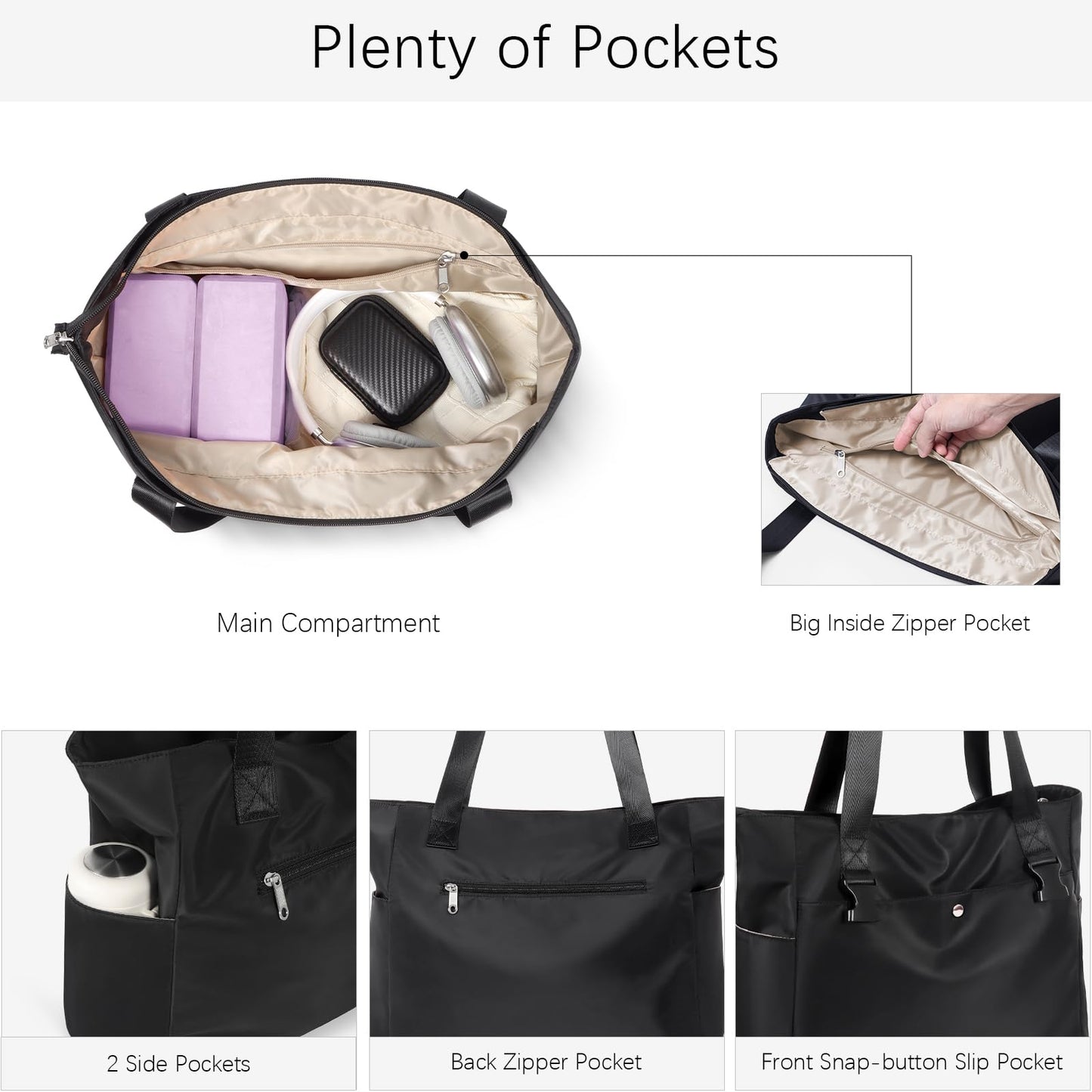 Yoga Mat Bag with Multi Pockets & Carrier Strap