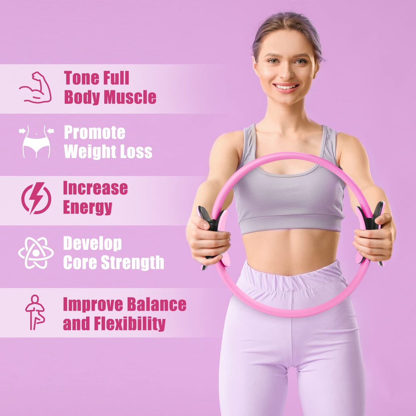 RitFit 14" Pilates Magic Ring with Workout Guide