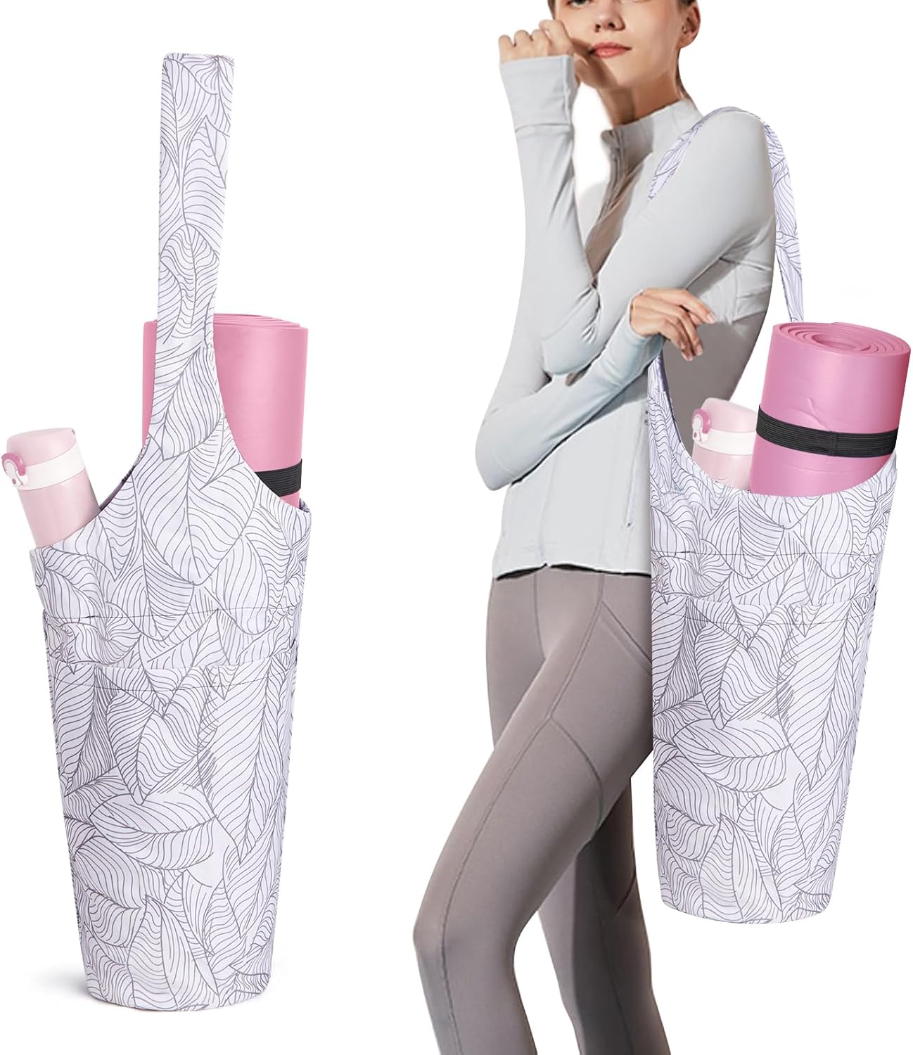 IwIeIaIrI Yoga Mat Bag with Adjustable Strap & Extra Pockets