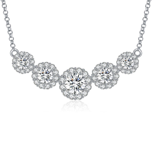 Moissanite Smile Pendant Necklace for Women
