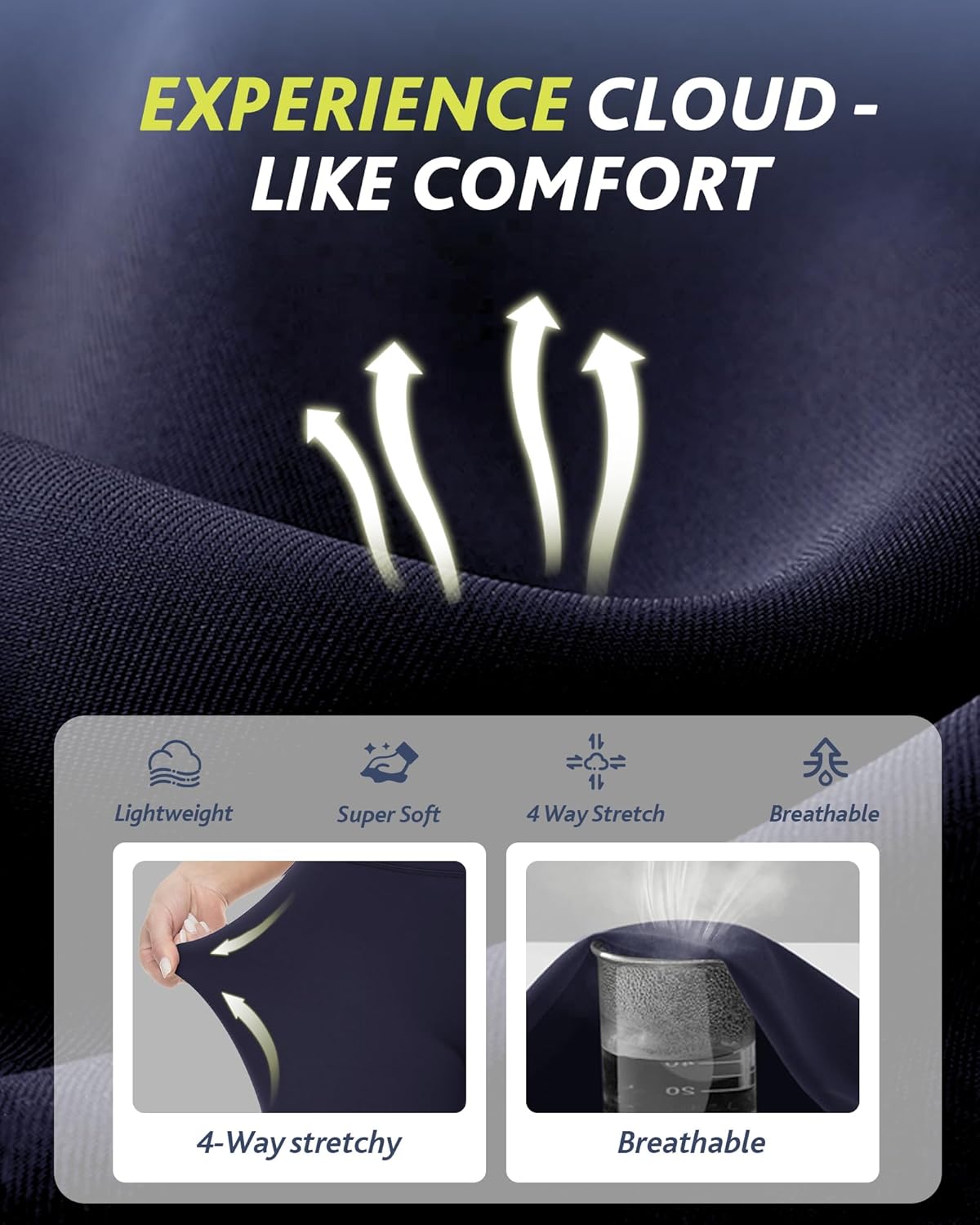 CAMPSNAIL 4-Pack Women’s High Waisted Leggings