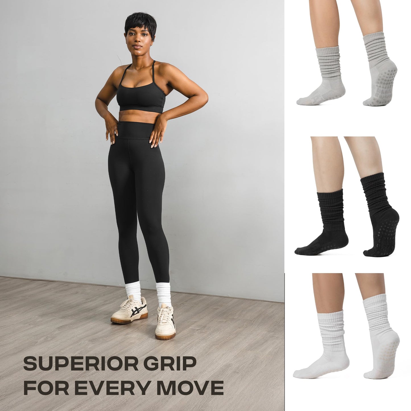 CoolMate Women’s Non-Slip Pilates Yoga Socks