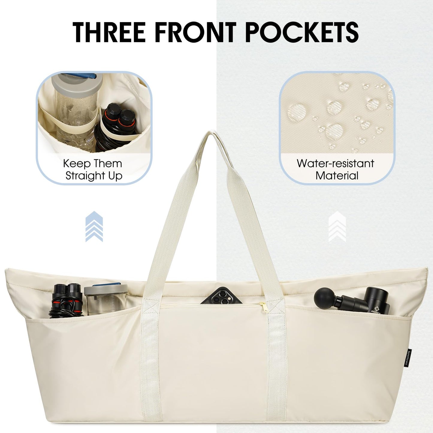 Large Yoga Mat Bag with Shoe & Wet Pocket