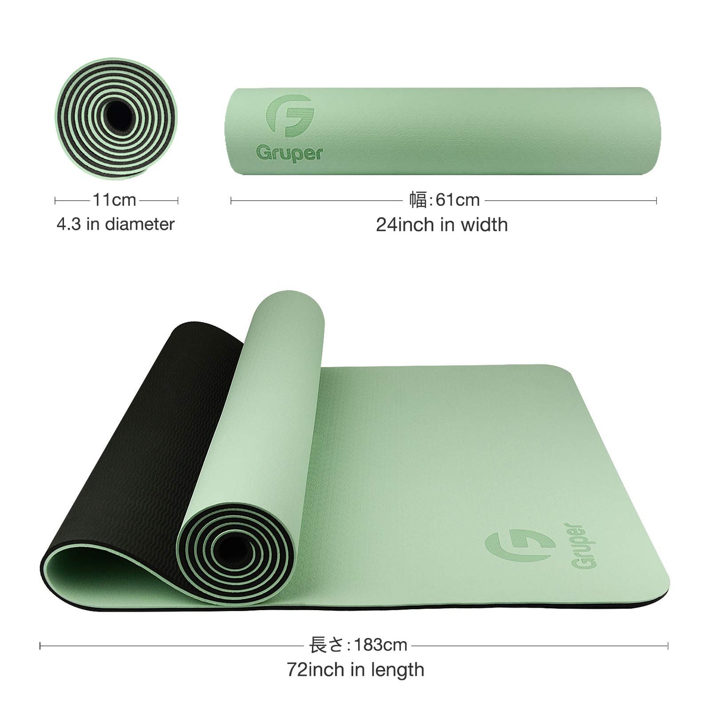 Non-Slip Eco-Friendly Yoga Mat with Strap