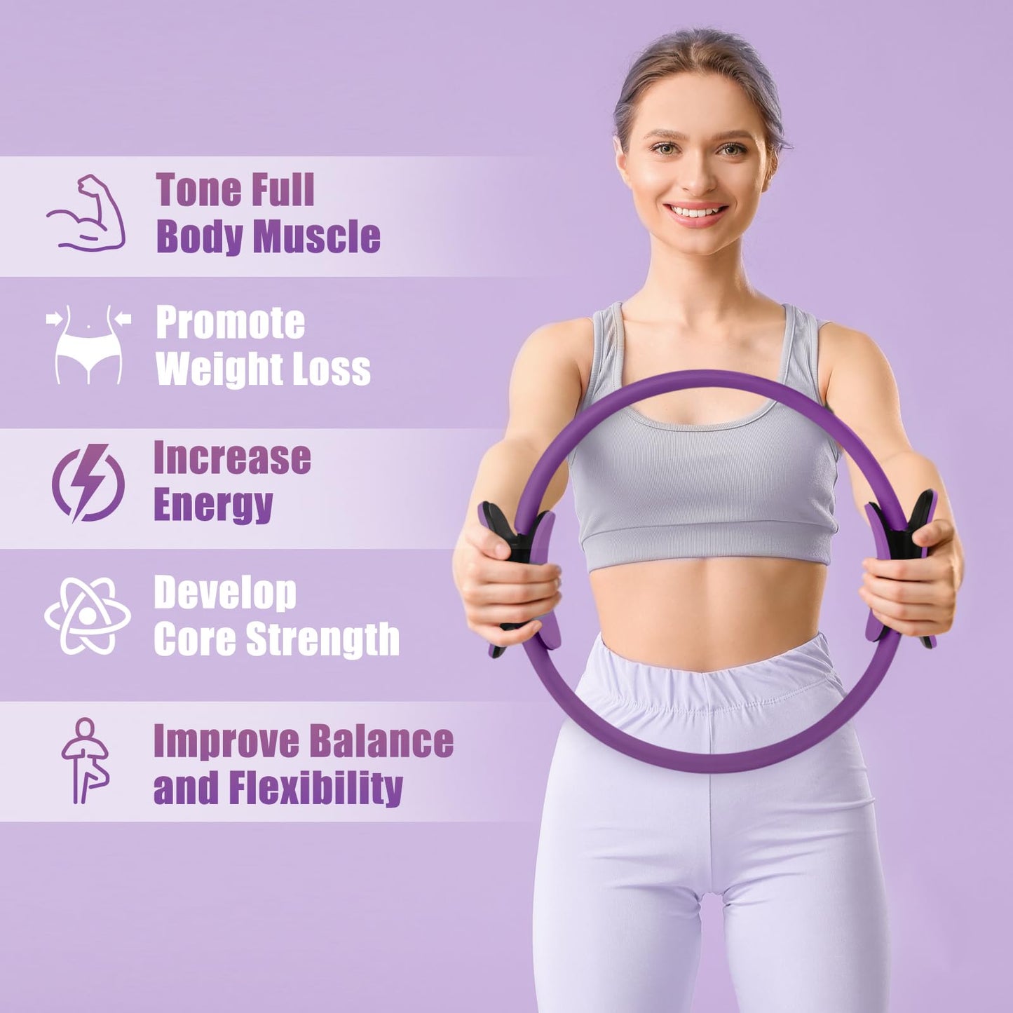 RitFit 14" Pilates Magic Ring with Workout Guide
